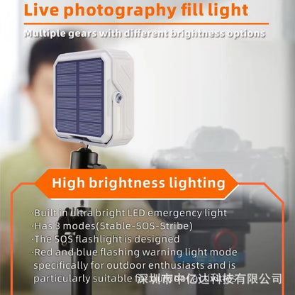 Solar Power Bank 10000mAh Powerbank Portable Charger External Battery Bracket Camping Tent Light Emergency Power Supply