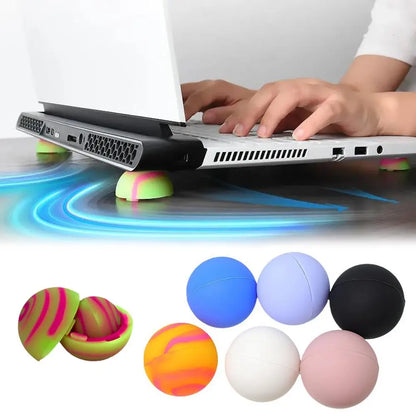 Laptop Stand Portable Cooling Pad For MacBook Laptop Cool Ball Heat Dissipation Skidproof Pad Cooler Stand