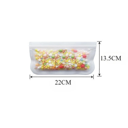 Silicone Food Storage Containers Reusable Food Storage Bags Lunch Bags Stand Up Zip Shut Bag Cup Fresh Food Leakproof Containers