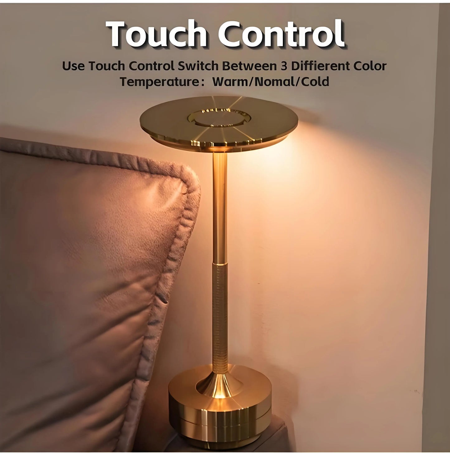 Charging LED Desk Lamp with Battery Restaurant Bar Table Lamp Dimming Atmosphere Retro Portable Charging Touch USB Read Lamp