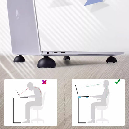 Mini Portable Laptop Cooling Pad Small Invisible Cooler Ball Stand Potable Feet Heightening Bracket Support Holder For Macbook