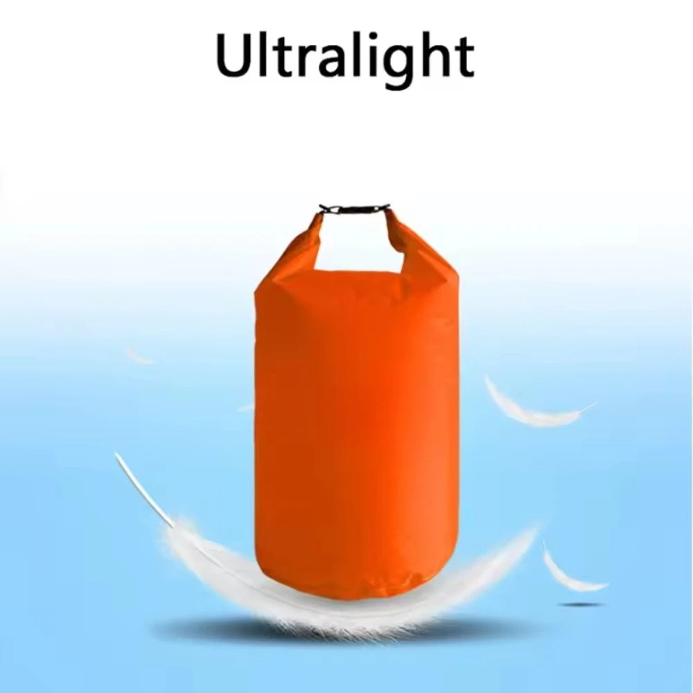 1Pc 5L/10L/20L/40L/70L Waterproof Dry Bag Ultra Lightweight Airtight Bags Roll Top Drybags for Camping Kayaking Swimming Rafting