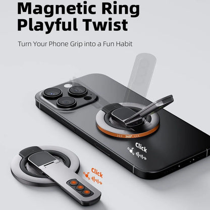 Phone Grip for Magsafe Phone Stand 360°Roration Gym Holder Phone Kickstand Silicone Finger Ring Innovative Pressure-Relief