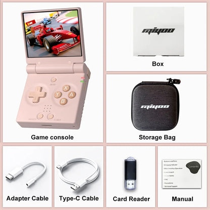 MIYOO Mini Flip Retro Handheld Game Console With New Hinge 2.8''IPS Screen Portable Video Game Consoles Classic Gaming Emulator