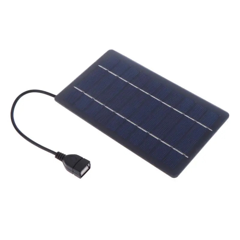 2W Solar Charger Portable W/USB-C Fast Charging For Phone Power Banks Camping Hiking Emergency Power Supply.