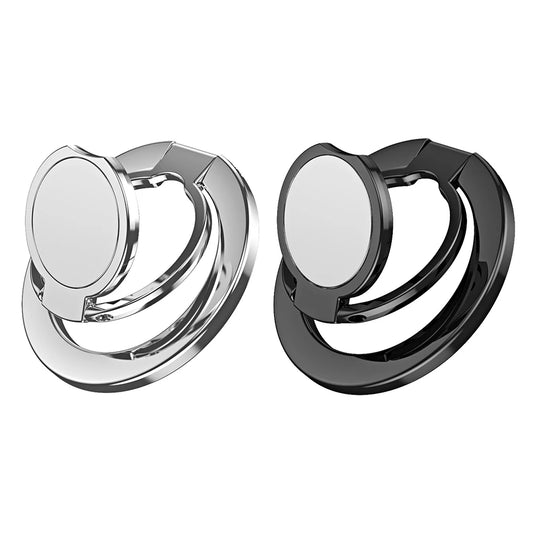 Magsafe Metal 3-Section Middle Disc Magnetic Suction Ring Bracket 360° Rotating Charging Universal Folding Ultra-Thin Lifting C