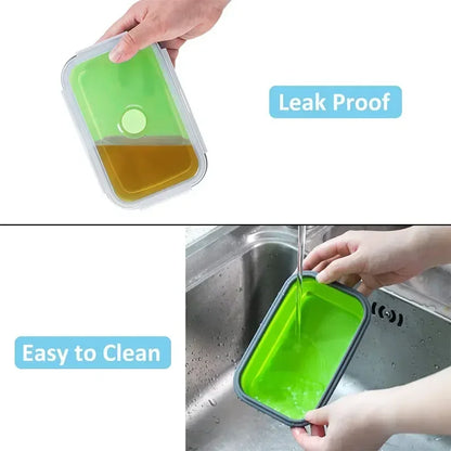 Collapsible Silicone Food Container Portable Bento Lunch Box Microware Home Kitchen Outdoor Food Storage Containers Box