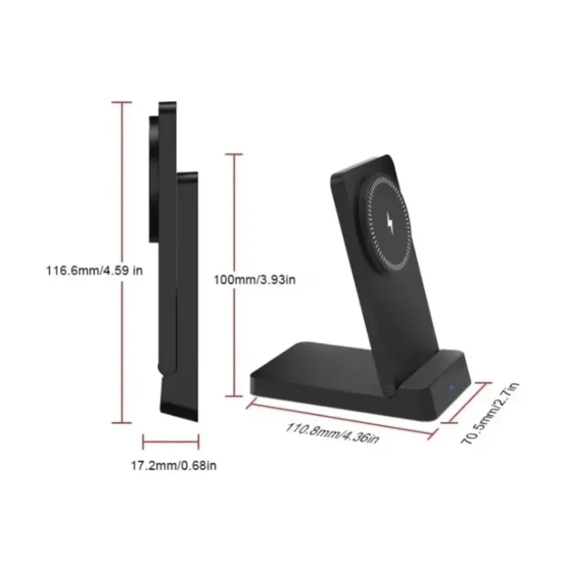 Magnetic Fast Charging Station 15W Wireless Charger Desktop Fold Smart Phone Holder Charge For Magsafe iPhone 16 15 14 13 12 Pro