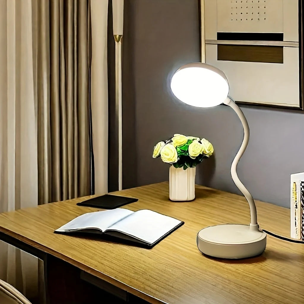 LED Desk Lamp With USB Charging Port Flexible LED White Light Perfect for Home Office Reading Study  Warm/White Touch Control