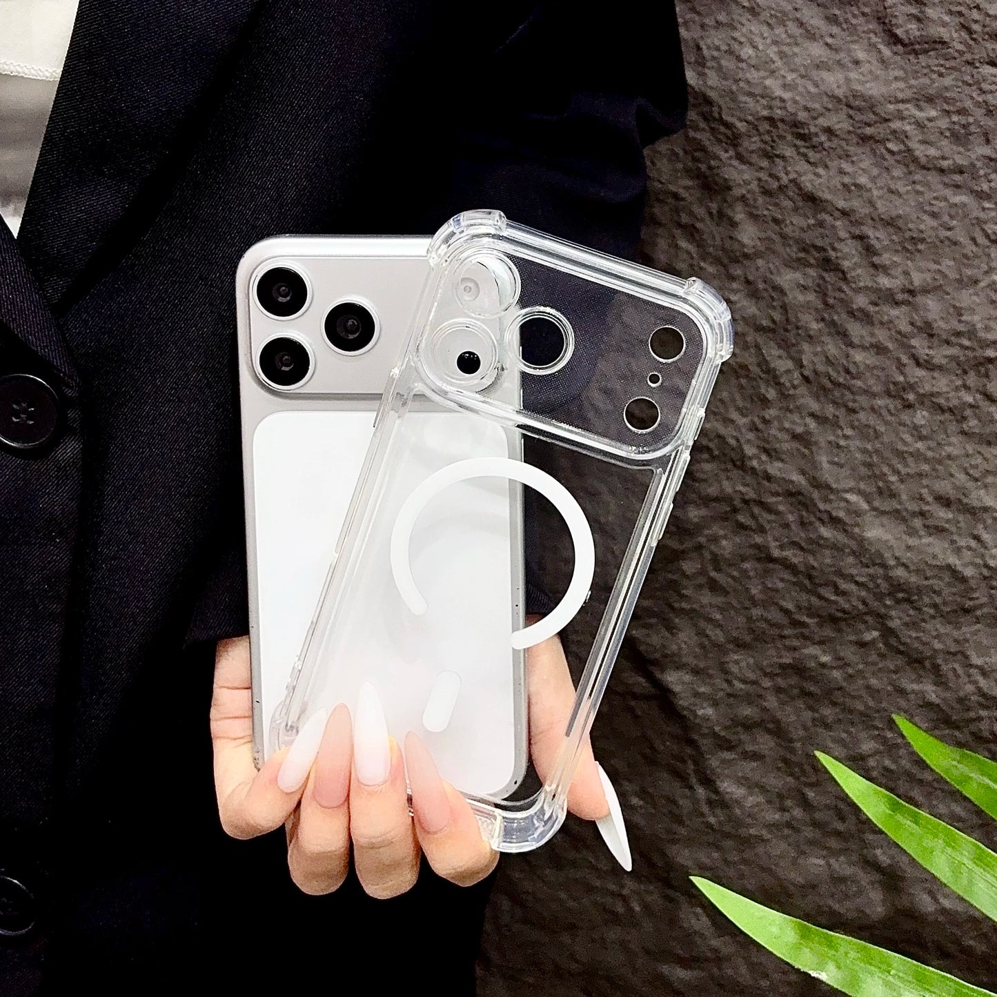 Shockproof Clear Phone Case For iPhone 18 17 16 15 14 13 12 11 Pro Max 17e 16e Air Magsafe Cushion Four Corner Silicone Cover