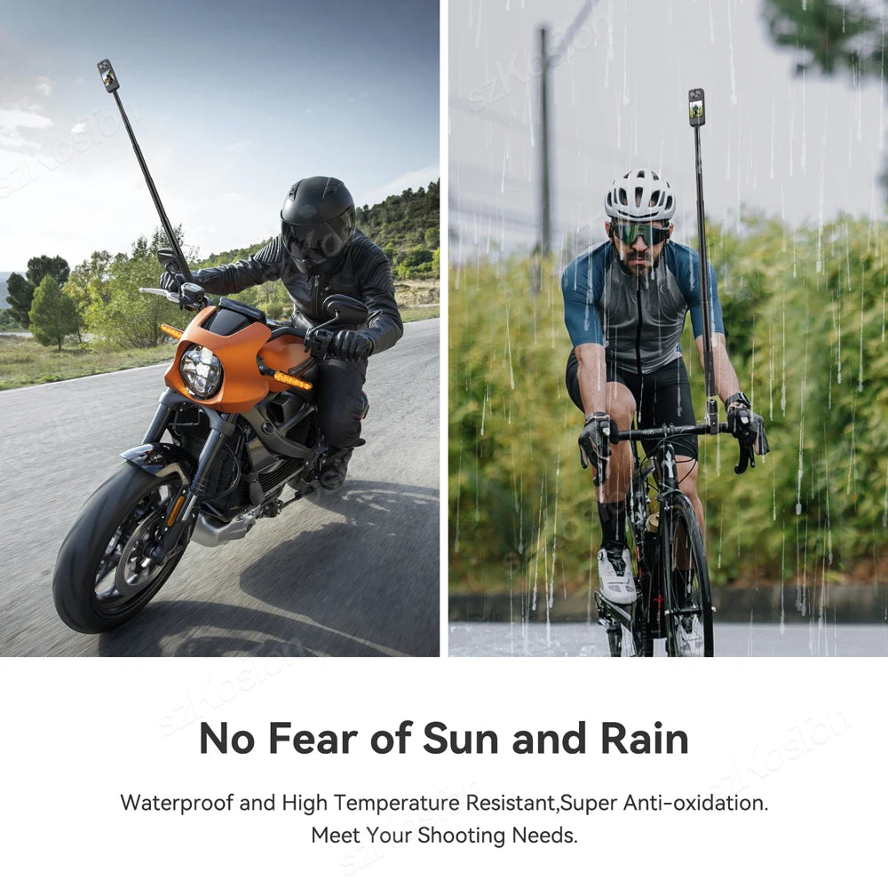 Camera Motorcycle Handlebar Mount Selfie Stick Bicycle Monopod for Go Pro 13 12 11 10 9 8 Insta360 X4 X5 DJI Osmo Action 5 Pro 4