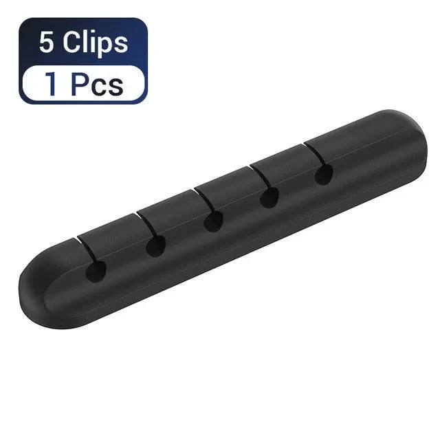 Cable Holder Clips Cable Management Cord Organizer Clips Silicone for USB Charging Cable Mouse Cable Wire PC Office Home Car