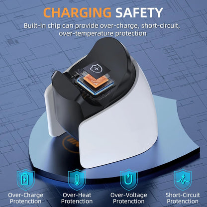 For PS5 Controller Mini Charging Dock Fast USB Charge Station for PlayStation 5 DualSense Edge Controller with Charger Indicator