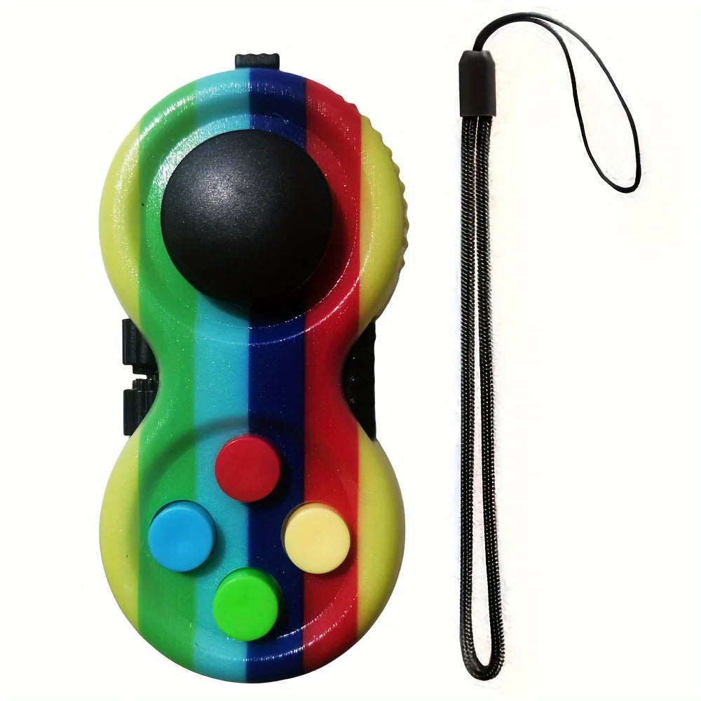 Fidget Pad with 8 Fidget Functions, Fidget Controller Stress Reducer, Fidget Toy Cube Relieves Stress and Anxiety Relief Toys