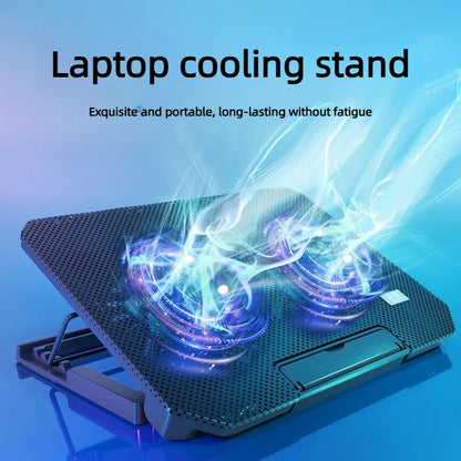 Laptop cooling pad,suitable for 12-17 inch laptop cooler lifting bracket folding silent air-cooled desktop computer cooling base