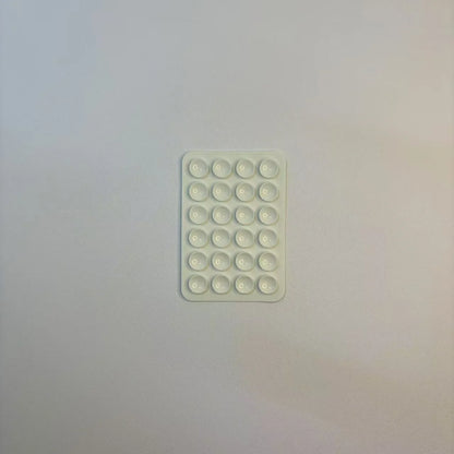 24 Silicone Suction Cups, Black Minimalist Sticker, Anti Slip Phone Case, Portable And Movable Phone Holder, Square Portable
