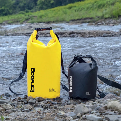 Idrybag Dry Bags Waterproof Bag for Women Men 2/5/10/15/20L Swimming Rafting Kayaking River Trekking Waterproof Dry Bag Backpack