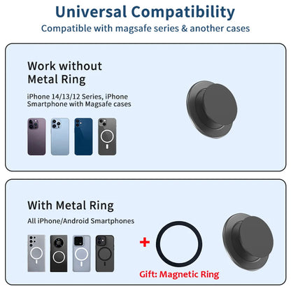Grippopso Magnetic Folding Mobile Phone Grip Holder Socket Support Tok for IPhone 16 15 14 13  Ring Finger Expanding Stand