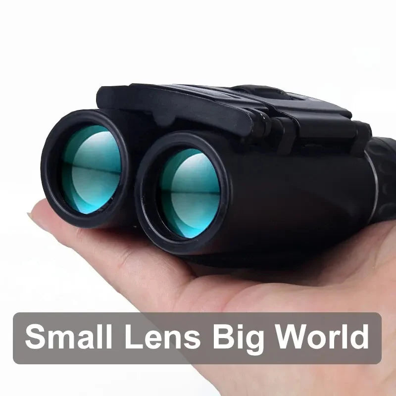 Compact 40x22 HD Folding Binoculars 2000M Long Range BAK4 FMC Lens Powerful Mini Telescope For Hunting Camping Travel
