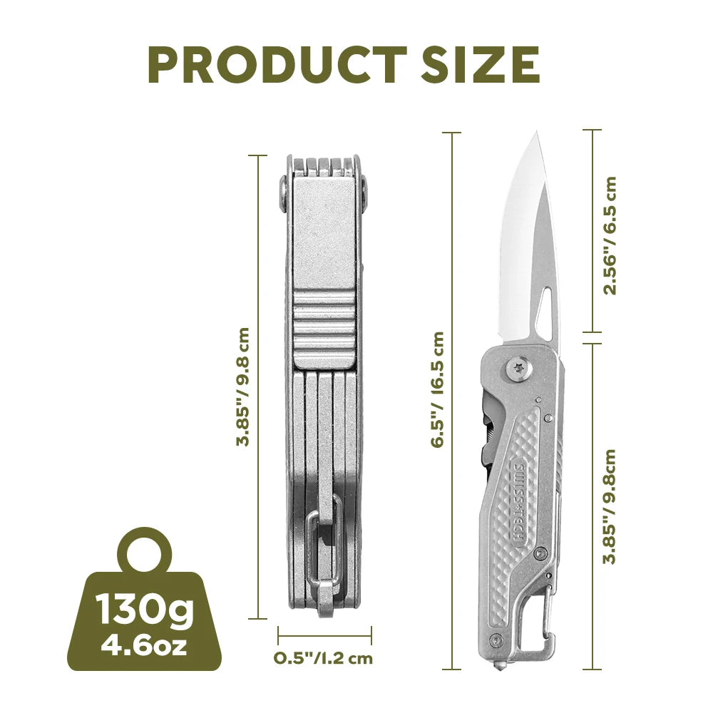 SWISS TECH 13 In 1 Protable Multitool Folding Knife Pocket EDC Tools Screwdriver Outdoor Survival Hiking Fishing Camping Knives