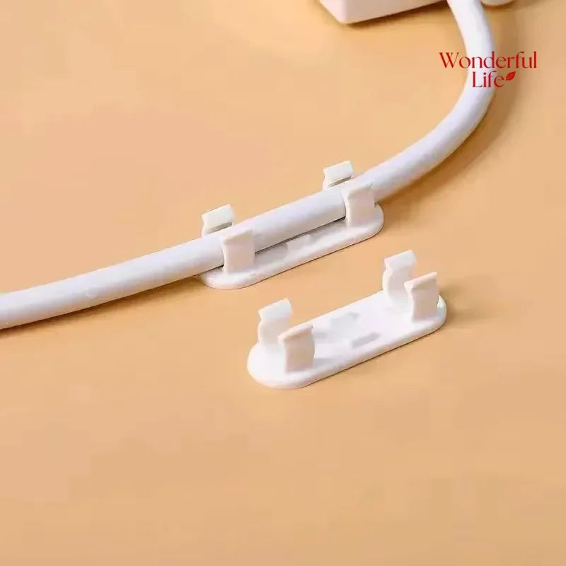 20/50Pcs Adjustable Cable Management Clips Adhesive Sticky Wire Clips Cord Holder For TV PC Cable Under Desk Wall Home Office