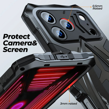 For iPhone 17 16 Pro Max 15 14 Rugged Phone Case Military Grade Shockproof Armor Cover Shell Metal Silicon Fundas