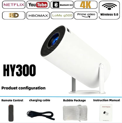 Mini HY300 Smart Android Projector Portable Wireless Home Theater Pocket Projector with Latest Technology HY300
