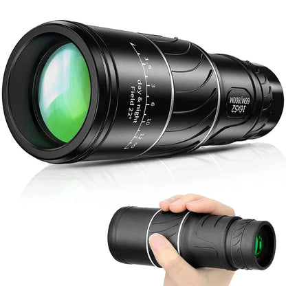Powerful Monocular Telescope 16x52 Dual Focus Scope Zoom Monocular Prism Compact Monocle for Hunting Camping Equipment