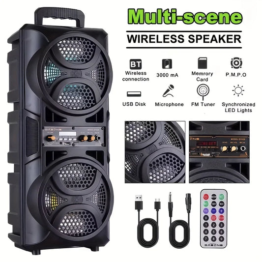 Portable Bluetooth Party Speaker – Wireless Audio with LED Lights