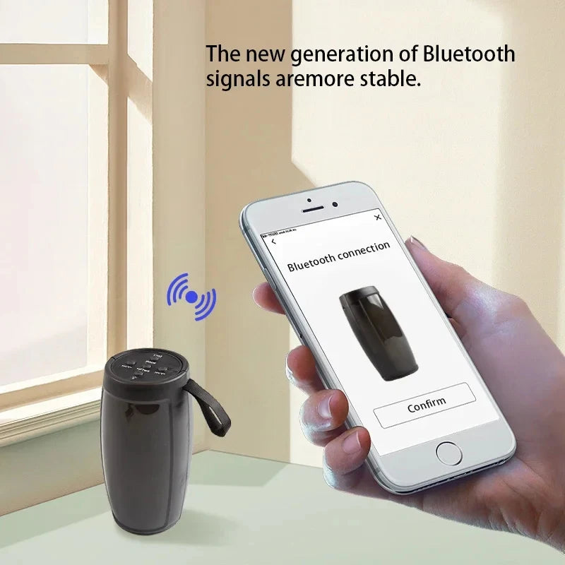 Bluetooth Wireless Speakers Powerful Portable Sound Box Subwoofer Car Audio Bass MP3 Player Sound System LED Lights