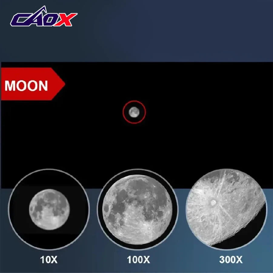 CAOX 10-300x40 HD Binoculars Portable Professional Monocular Powerful Long Distance, Suitable for Hunting, Outdoor, and Concerts
