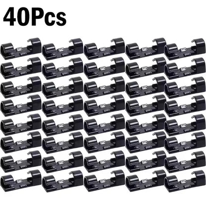 Cable Clips Organizer Drop Wire Holder Cord Management Self-Adhesive Cable Manager Fixed Clamp Wire Winder For Home Office Car
