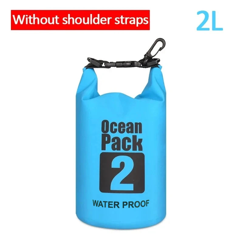 Dry PVC waterproof bags for men and women, 2L/5L/10L/20L/30L, outdoor swimming bucket bags, rafting bags