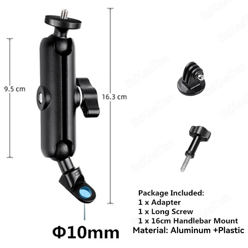 Camera Motorcycle Handlebar Mount Selfie Stick Bicycle Monopod for Go Pro 13 12 11 10 9 8 Insta360 X4 X5 DJI Osmo Action 5 Pro 4