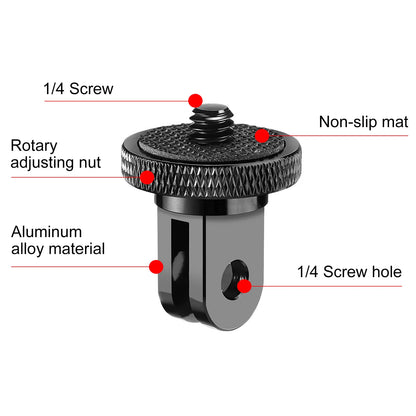 1/4 inch Screw Metal Tripod Mount Action Camera Adapter