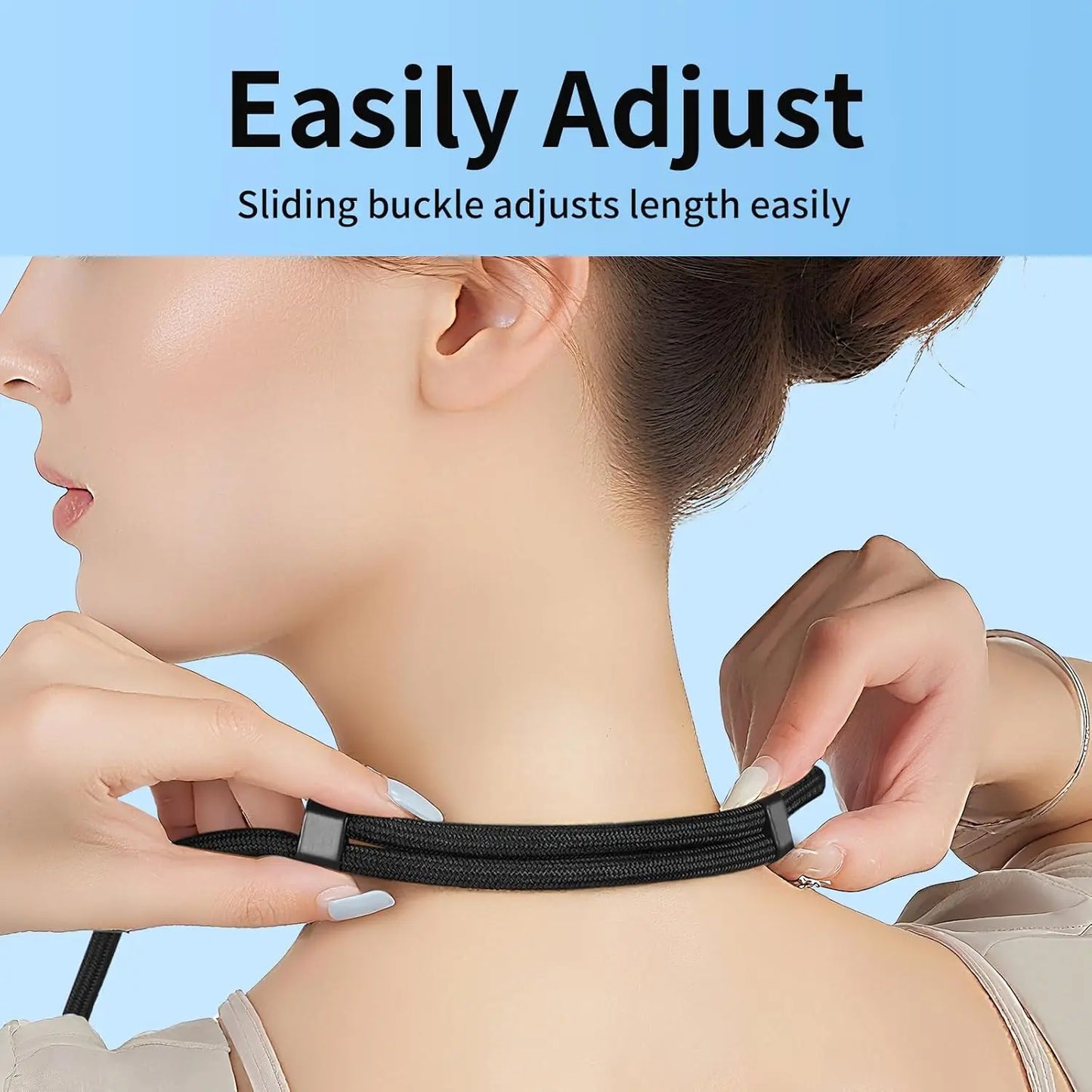 Adjustable Mobile Phone Strap Outdoor Anti-lost Crossbody Phone Lanyards Neck Rope with Patch Cellphone Hanging Cord Strap