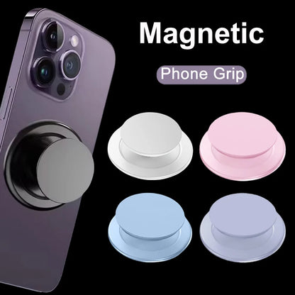 Popped Magnetic Foldable Phone Grip Holder Socket  Support Tok For iPhone 17 16 15 14 13 N52 Magnet Ring Finger Expanding Stand
