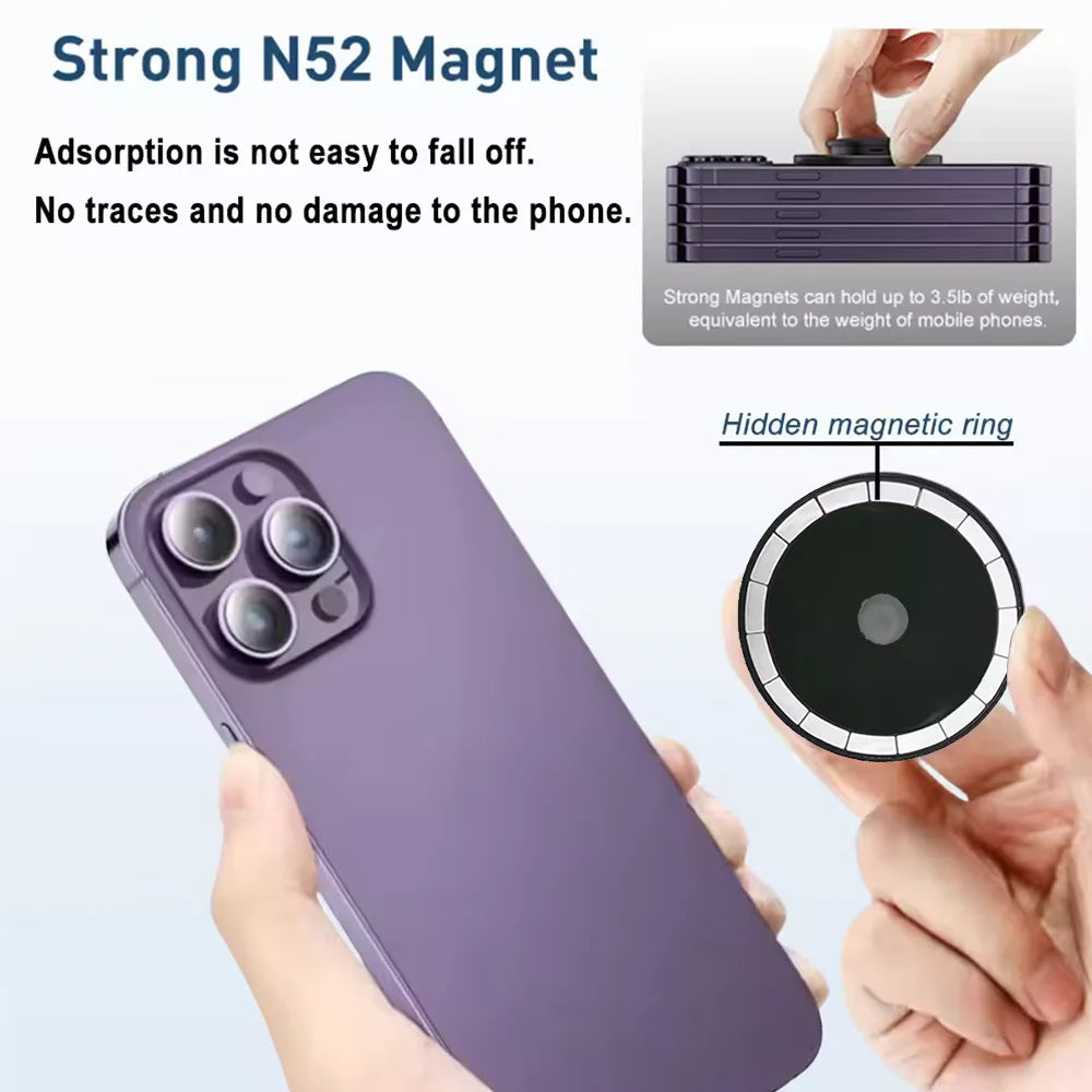 Grippopso Magnetic Folding Mobile Phone Grip Holder Socket Support Tok for IPhone 16 15 14 13  Ring Finger Expanding Stand