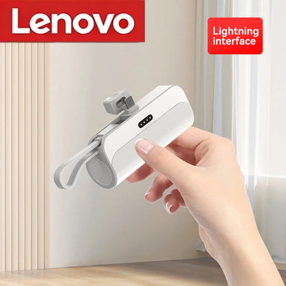 Lenovo 2026 Ultra Slim 500000mAh Super Fast Charging Portable External Battery High Capacity Power Bank USB-C for iPhone Android