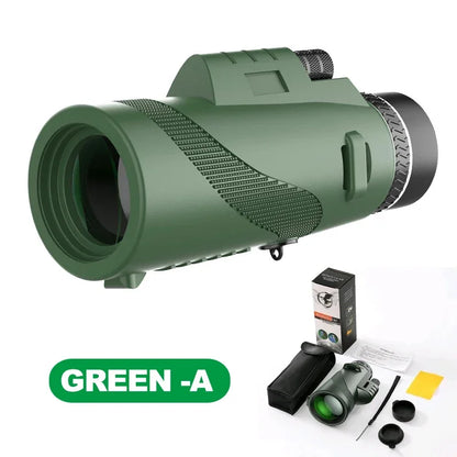 80x100 HD High Power Binoculars 5000M Long Range Zoom Compact Folding Telescope for Hunting Camping Travel