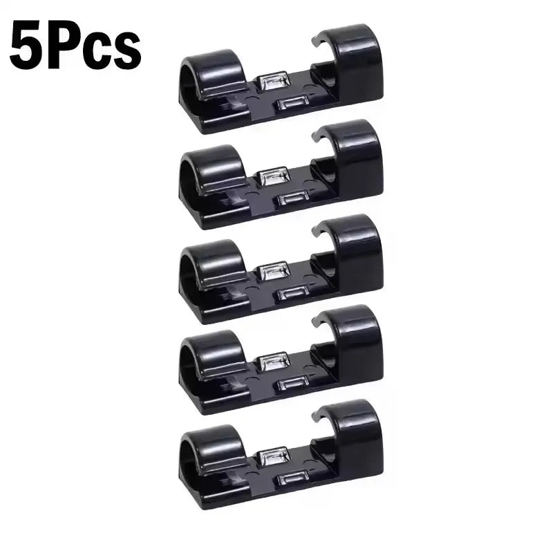 Cable Clips Organizer Drop Wire Holder Cord Management Self-Adhesive Cable Manager Fixed Clamp Wire Winder For Home Office Car