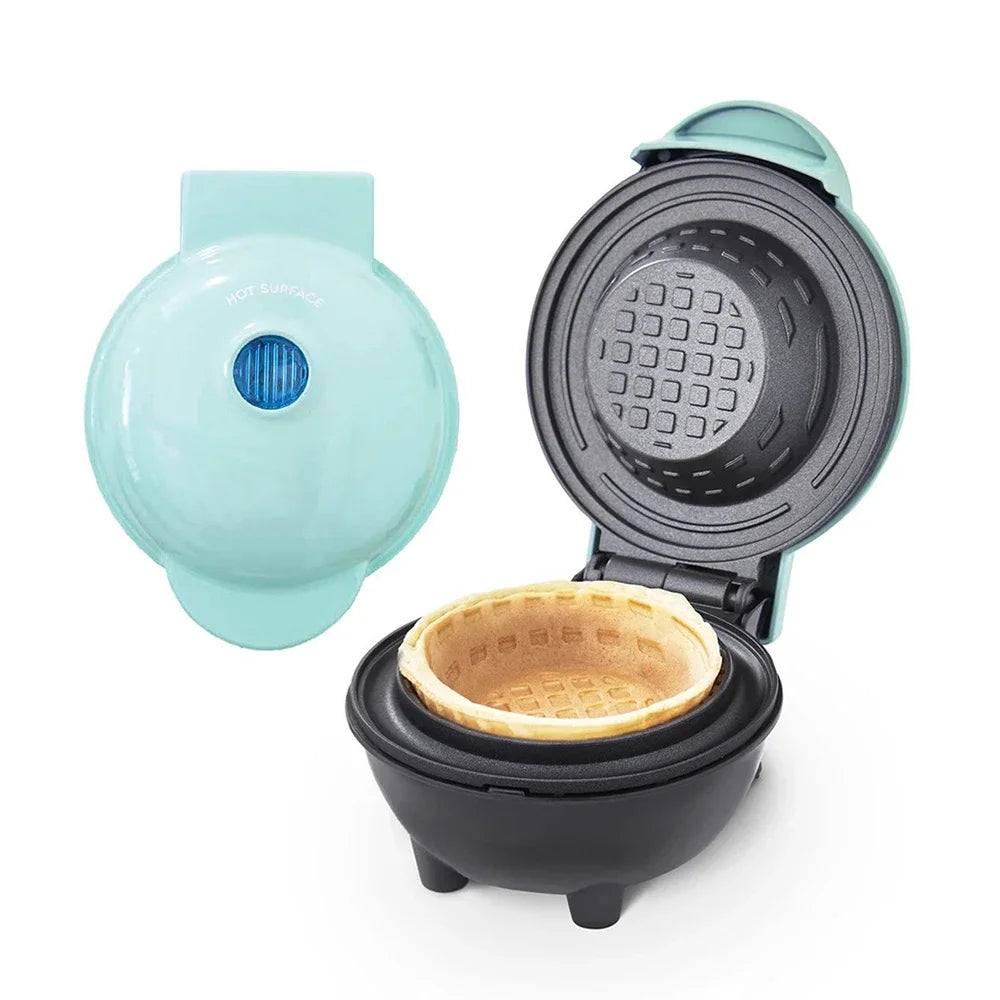 Mini Waffle Bowl Maker 220V Breakfast Machine Egg Tart Ice Cream & Egg Roll Maker for Home Kitchen Waffle Maker