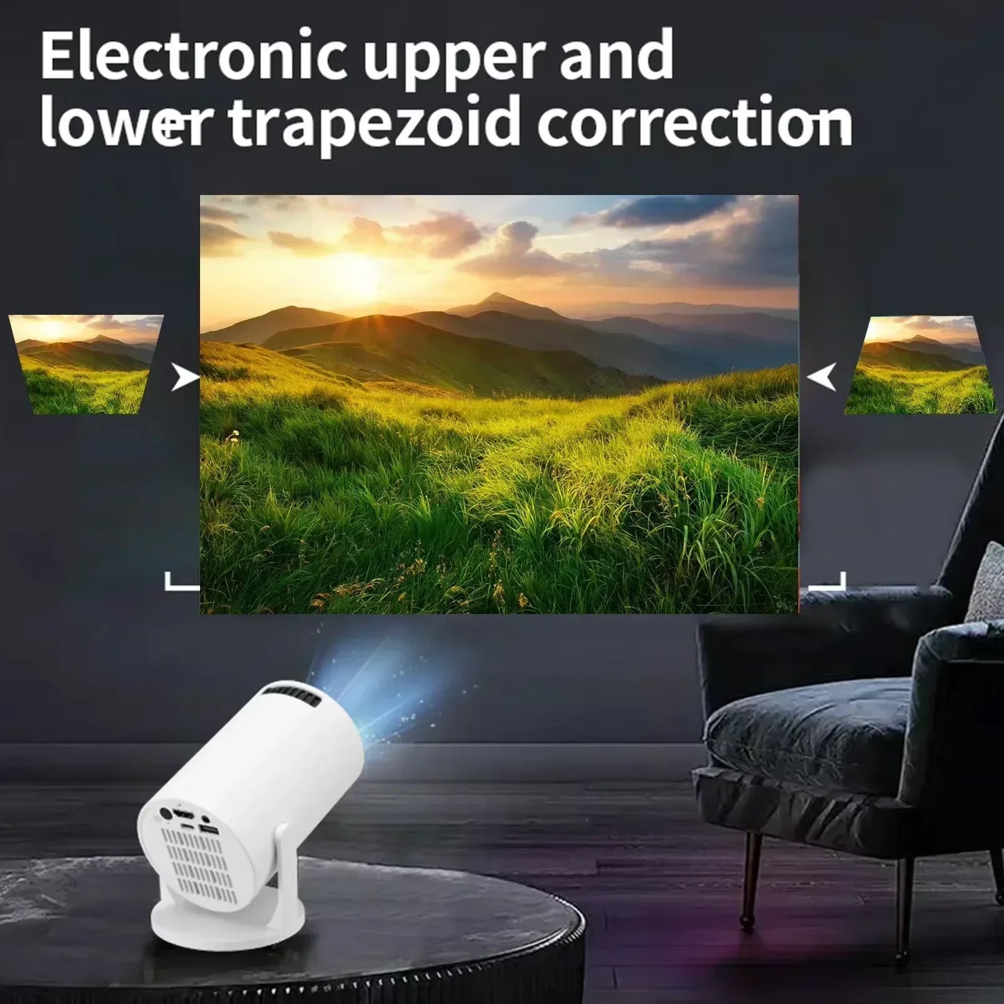 Mini HY300 Smart Android Projector Portable Wireless Home Theater Pocket Projector with Latest Technology HY300