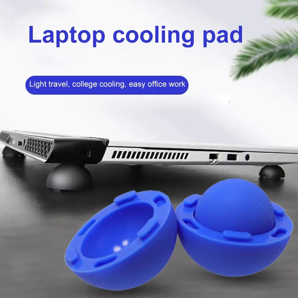 Laptop Stand Portable Cooling Pad For MacBook Laptop Cool Ball Heat Dissipation Skidproof Pad Cooler Stand