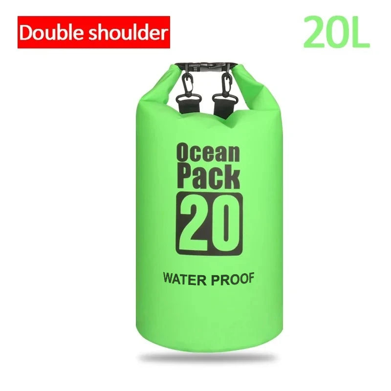 Dry PVC waterproof bags for men and women, 2L/5L/10L/20L/30L, outdoor swimming bucket bags, rafting bags