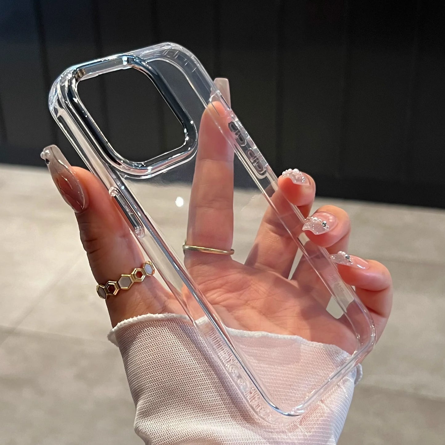 Luxury Clear Silicone Phone Case For iPhone 17 Pro Max 11 13 16 15 14 12 Air Shockproof Transparent Bumper Back Cover