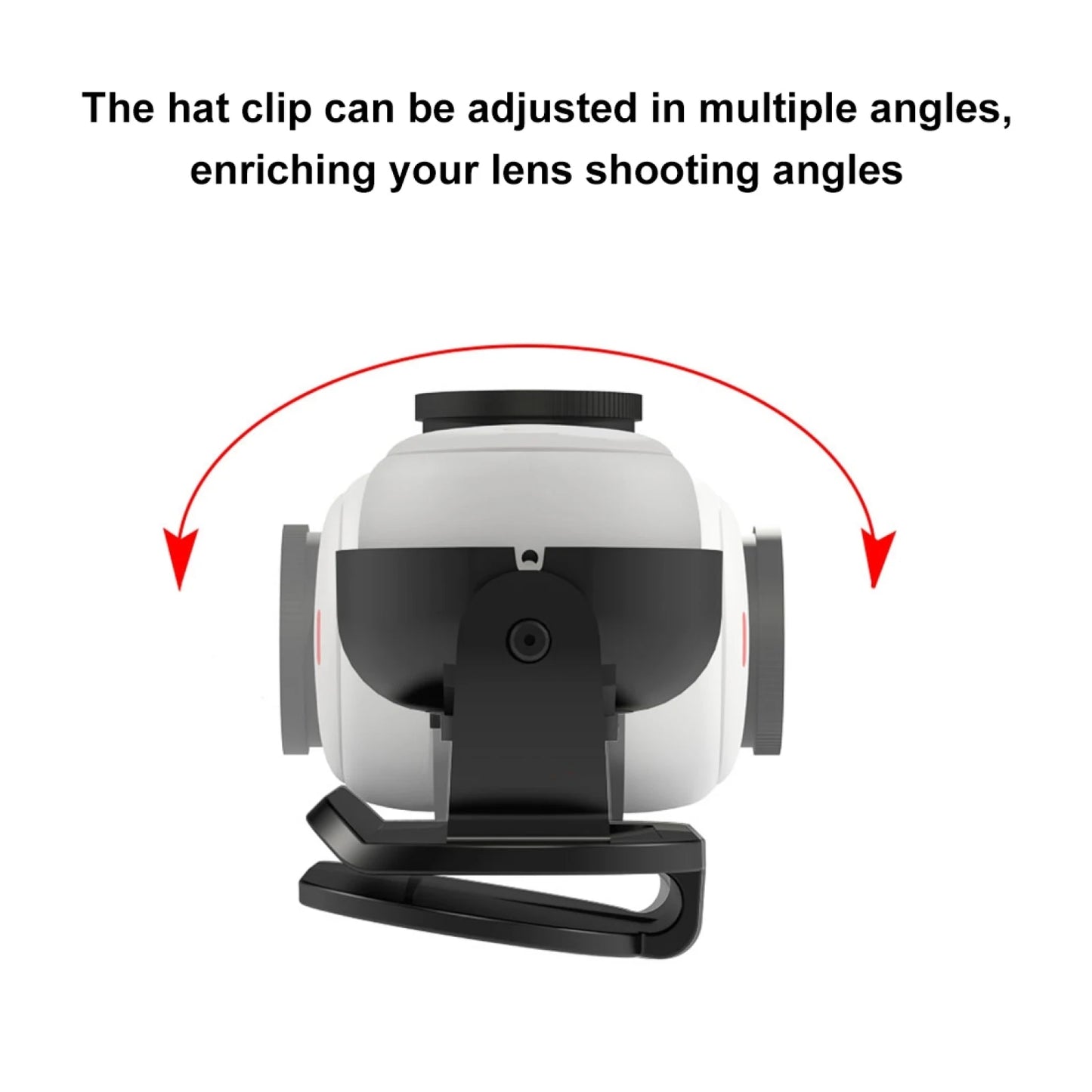 Action Camera Hat Mount Clip Mount Backpack Strap Clip Magnetic Mount for Camera 180 Degree Rotatable for Insta360 GO3/ GO2