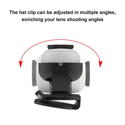 Action Camera Hat Mount Clip Mount Backpack Strap Clip Magnetic Mount for Camera 180 Degree Rotatable for Insta360 GO3/ GO2