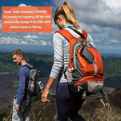 Solar Power Bank 200000mAh Portable Charging Poverbank External Battery Charger Strong Light LDE Light for All Smartphones
