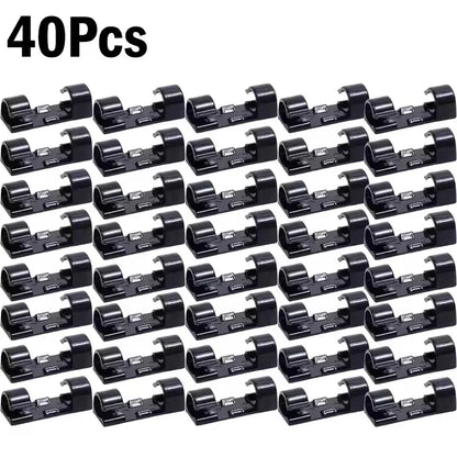 Cable Clips Organizer Drop Wire Holder Cord Management Self-Adhesive Cable Manager Fixed Clamp Wire Winder For Home Office Car